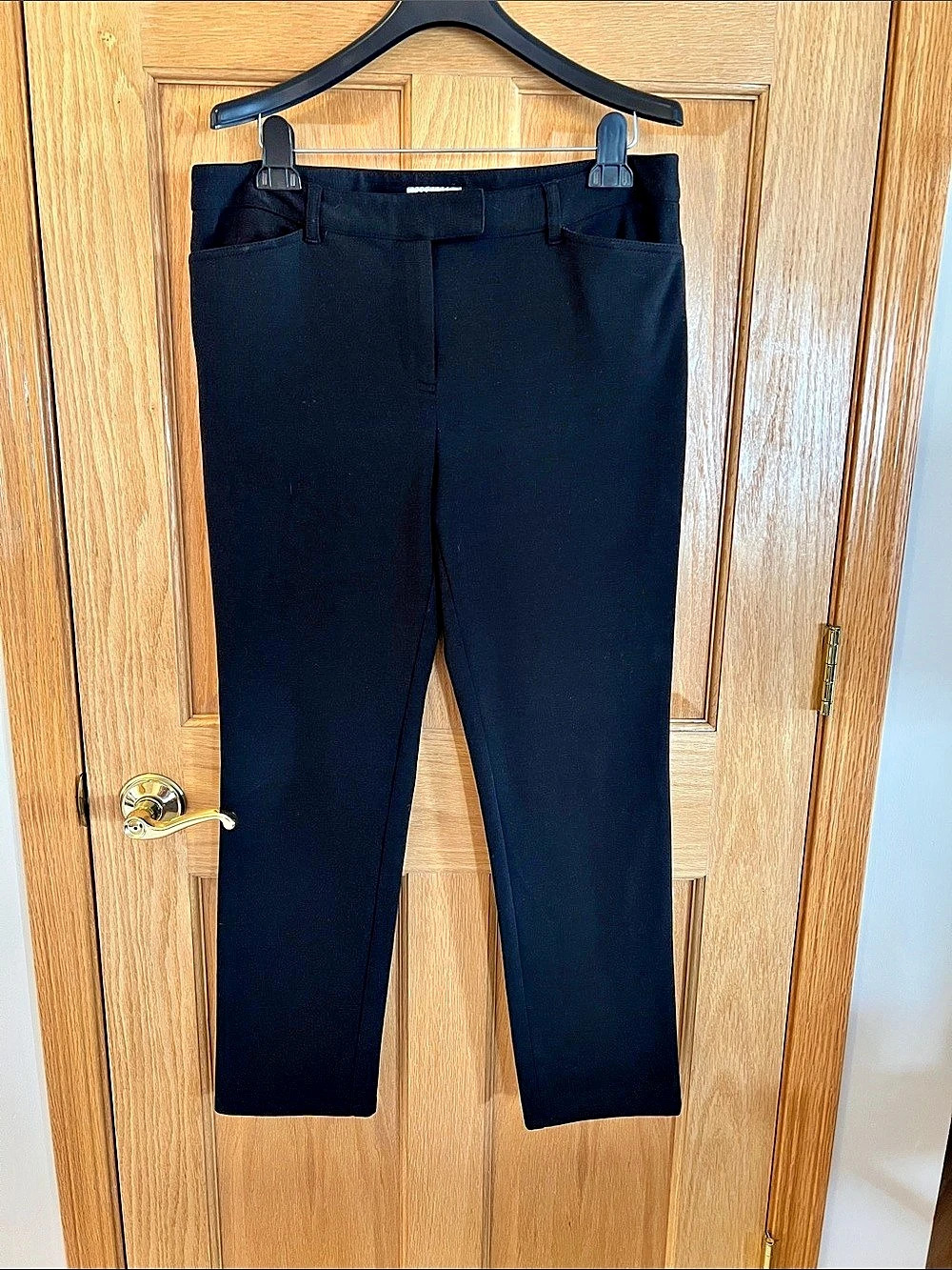 Jones New York Sport Petite Straight Leg Pants in Black Size PL